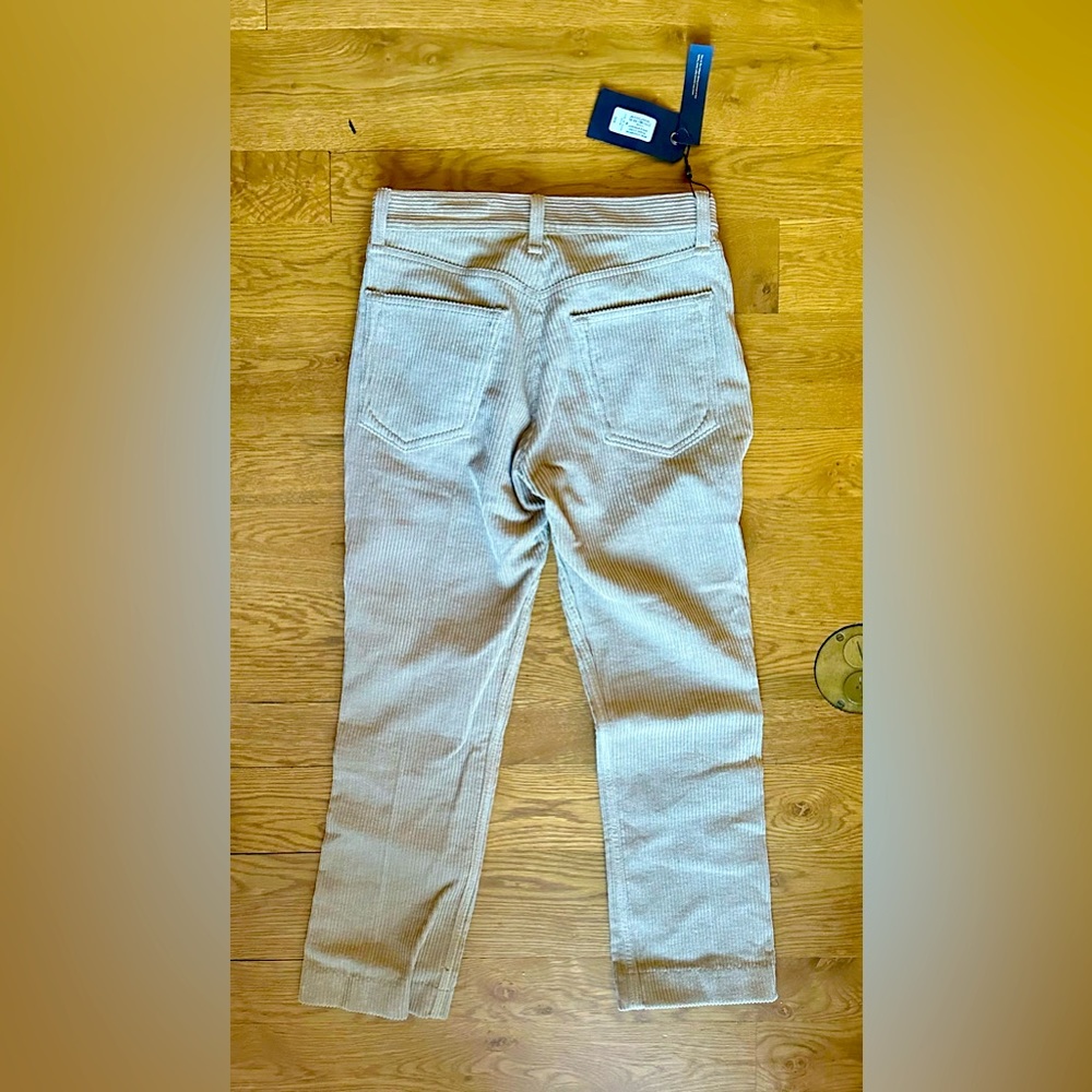 Rag & Bone Khaki Corduroy Ankle Straight Leg Pants Sz 26